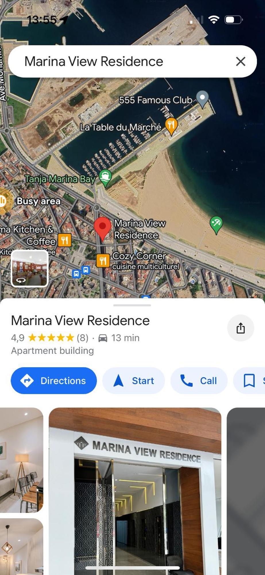 Marina View Residence Luxurious Studio Retreat With Stunning Ocean Views 1 Double Bedroom, 1 Convertible Couch Танжер Экстерьер фото